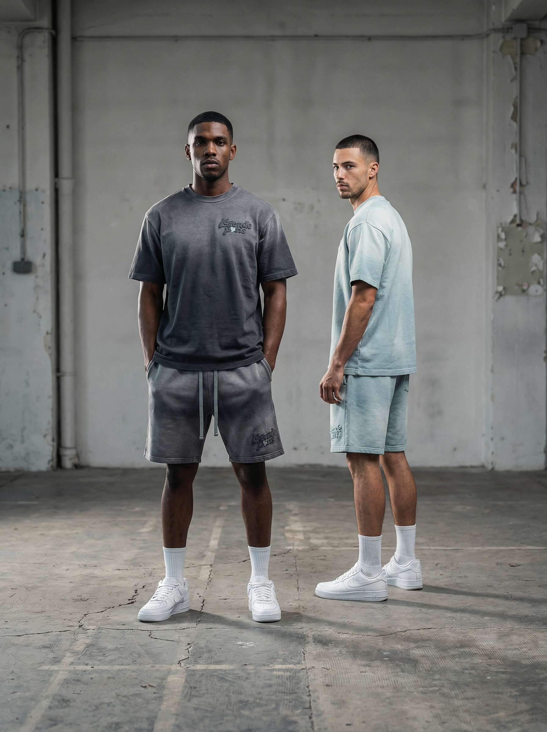 LND GRADIENT SHORT - CHARCOAL WASHED
