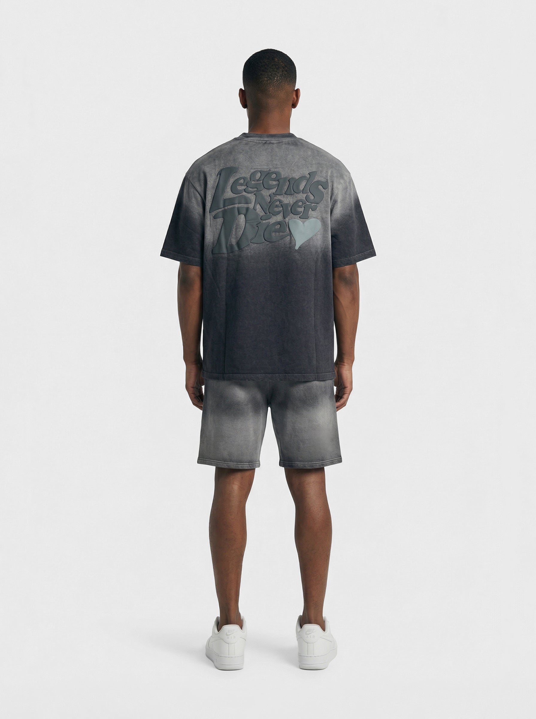LND GRADIENT T-SHIRT - CHARCOAL WASHED