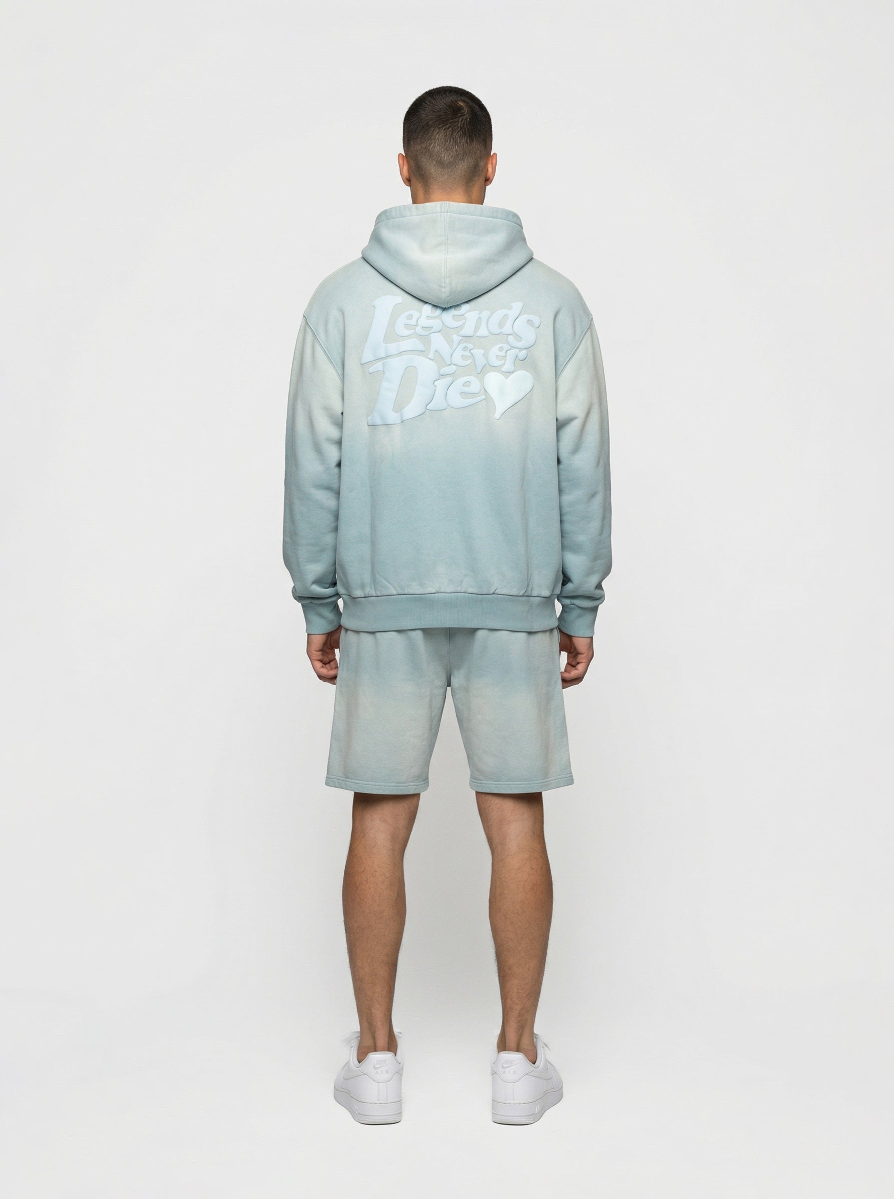 LND GRADIENT HOOD - ICY BLUE