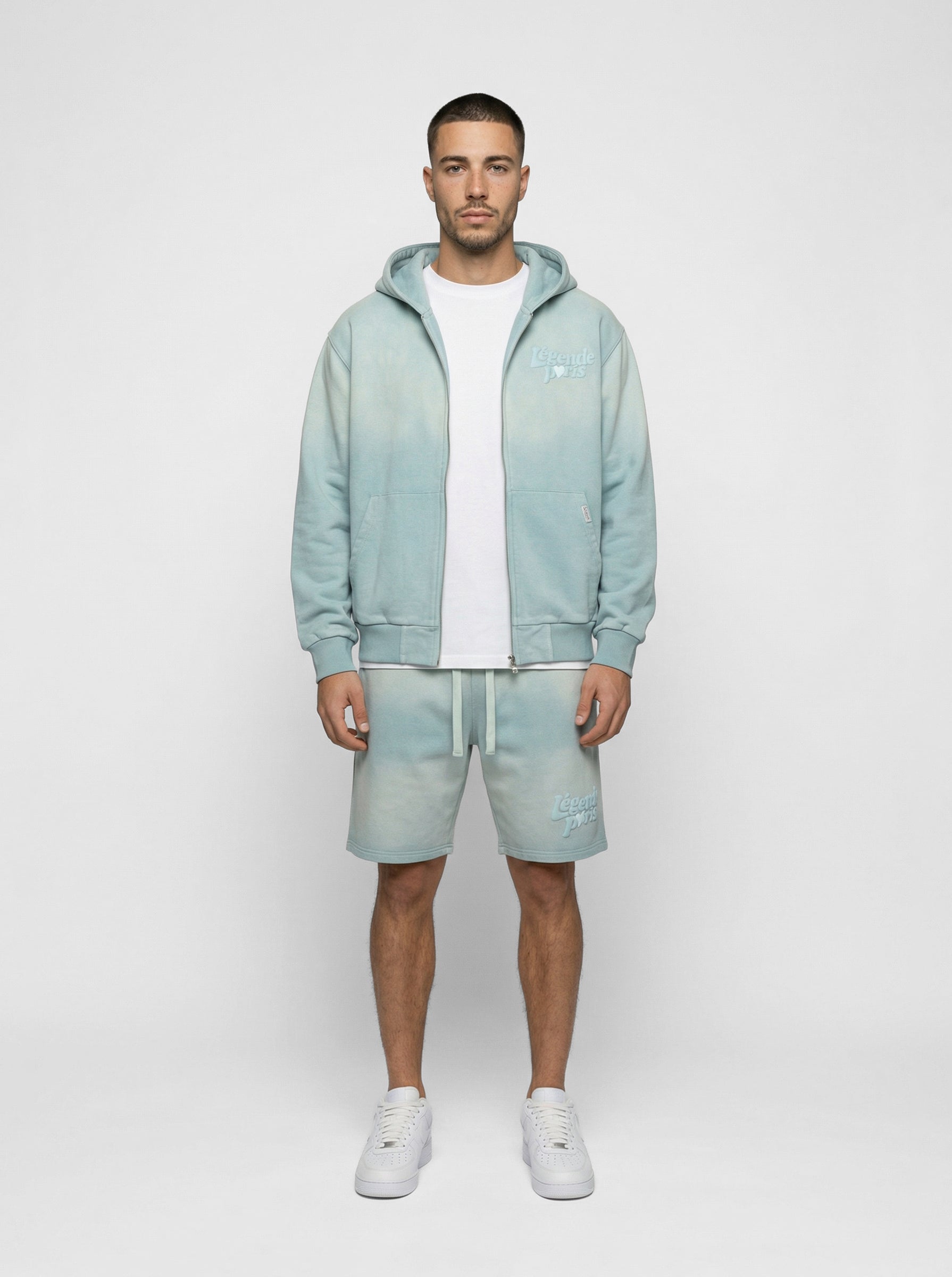 LND GRADIENT HOOD - ICY BLUE