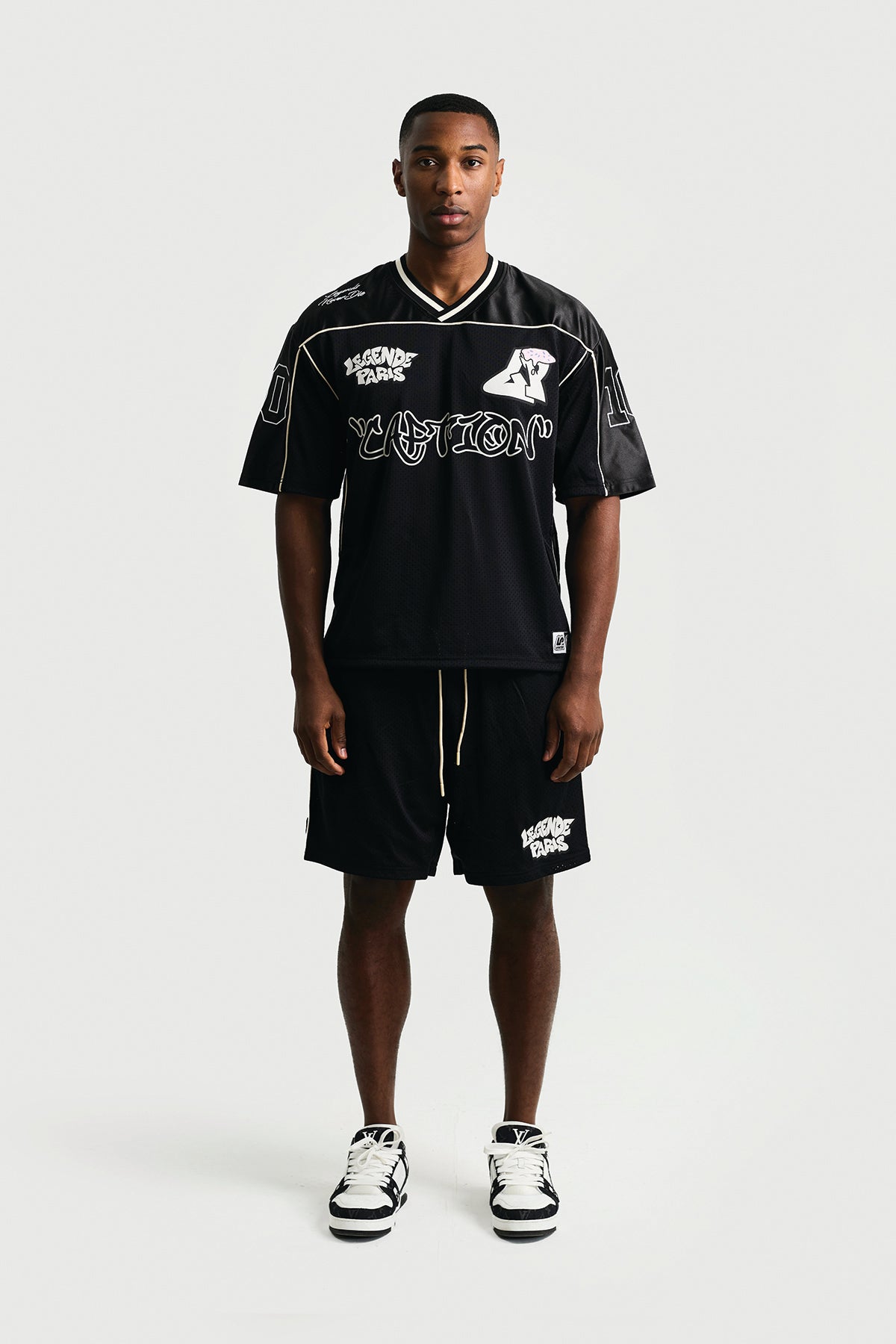 ICE CREAM MESH SHORT - BLACK